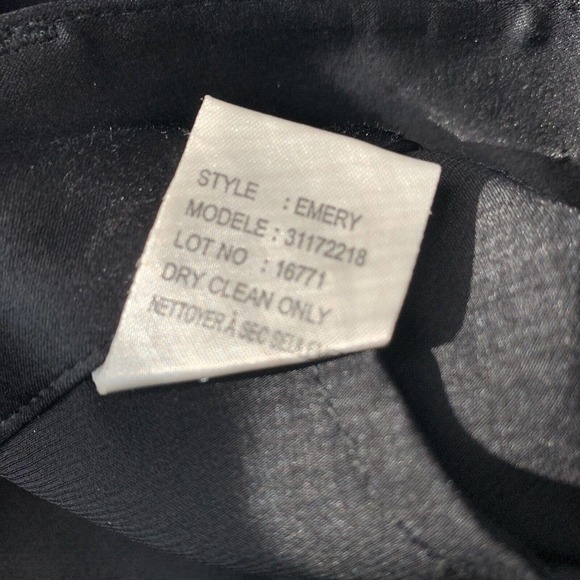 Theory‎ Emery Silk Black Wide Leg Flare Dress Pants with Pockets Sz 4 - Picture 11 of 11